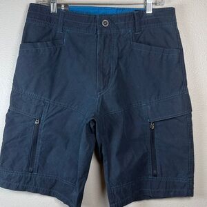 Kuhl Kaptiv Cargo Shorts Men 32 PatinaDye 11” Inseam 9Pockets Hiking Utility NEW